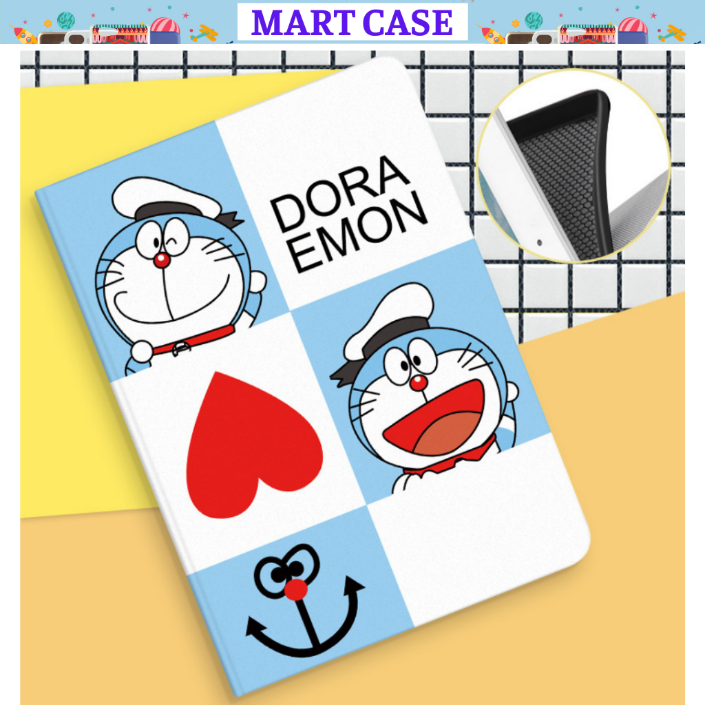 Ốp ipad, Bao da ipad Silicon DORAEMON tình yêu cute (Full đời ipad) Pro 11''/9.7/10.5/Air 3/Air 4/10.2 gen7/8...Mart Case