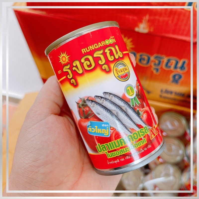1 Lốc 10 Lon Cá Hộp Sốt Cà RUNGAROON Thái Lan TONGKHOCHITUE , Cá Mòi Đóng Hộp , Hải Sản Đóng Hộp