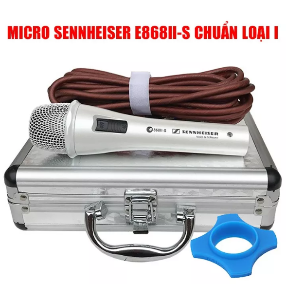 Micro hát karaoke chuyên nghiệp -mic có dây sennheiser e-868 - bắt âm tốt âm bass chuẩn chống hú chống rè dây nối dài linh hoạt