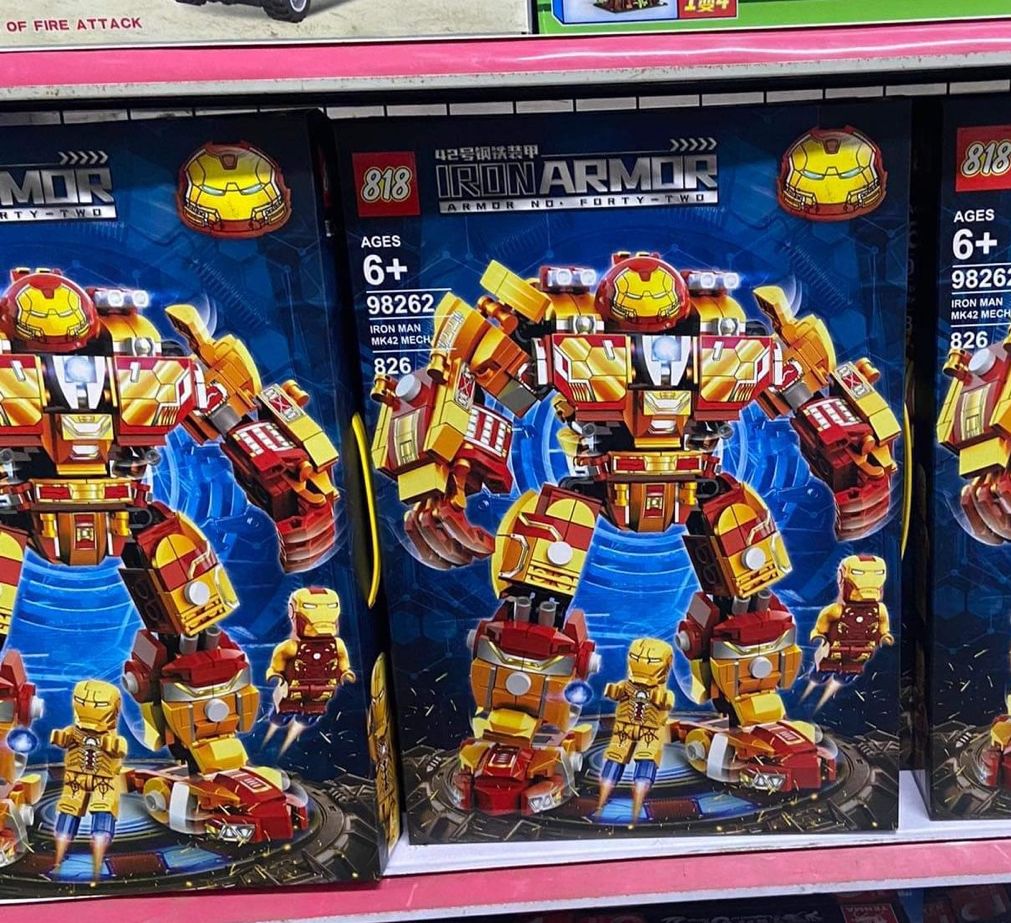 Lego iron man khổng lồ nửa người sắt nửa người máy - lắp ghép lego ironman người sắt khổng lồ 928 mảnh