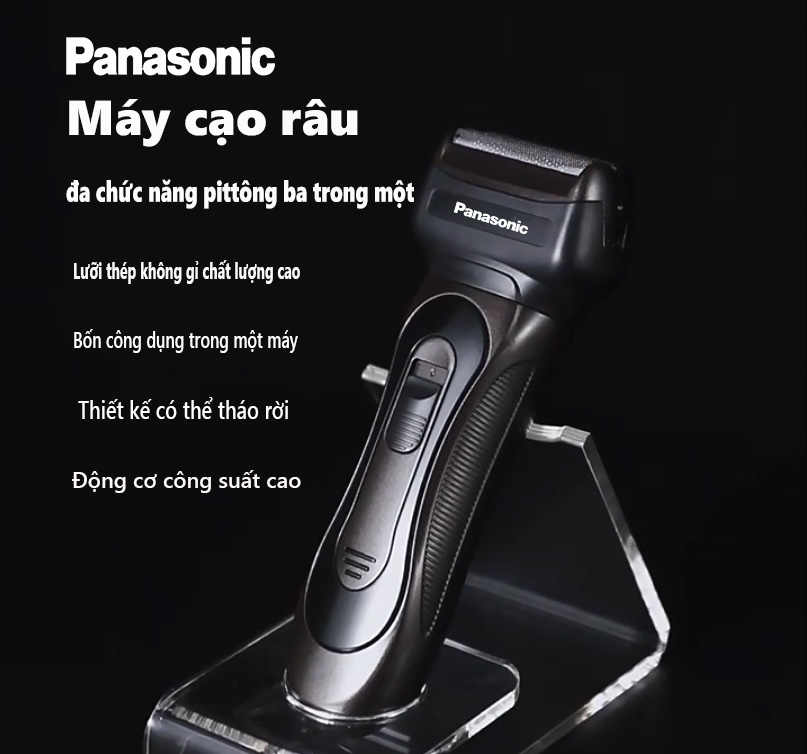 Máy Cạo Râu Đa Năng Panasonic 3 trong 1 Cạo râu cắt lông mũi cắt tóc Máy cạo râu nam thiết kế nhỏ gọn sang trọng may cao râu chất liệu chống nước nhỏ gọn tiện lợi