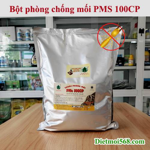 Bột phòng chống mối PMS 100CP - Ngăn ngừa mối đục và làm tổ trong đất nền, lây nhiễm trực tiếp tổ mối (dạng bột)