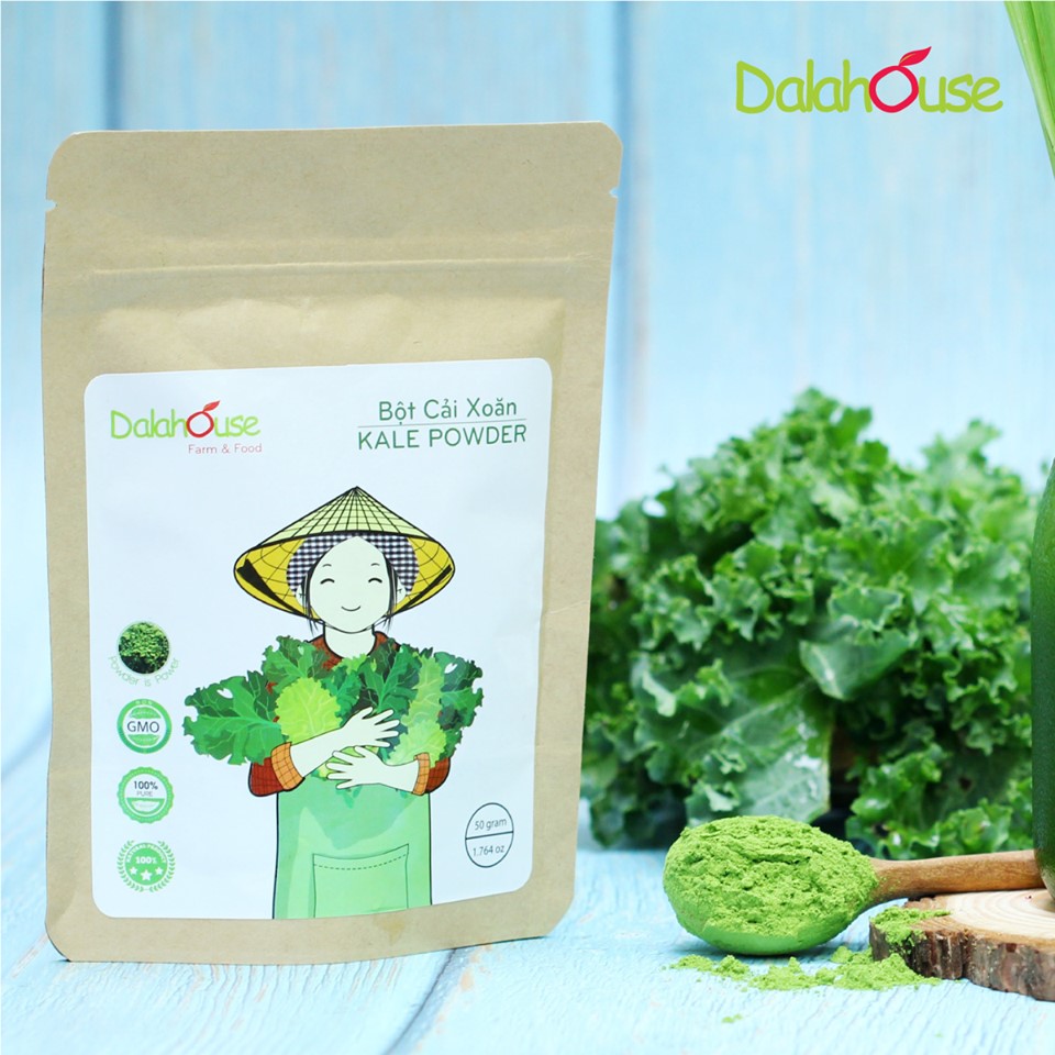 Bột cải xoăn nguyên chất Dalahouse giúp giảm cân nhanh an toàn, giảm cholestrol, cung cấp chất xơ tự nhiên chống lão hoá