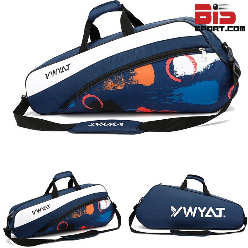 Túi cầu lông, tennis ywyat chính hãng c308 2 ngăn xanh trắng - túi có 5 ngăn ,đựng 3-5 cây vợt - có ngăn giày riêng