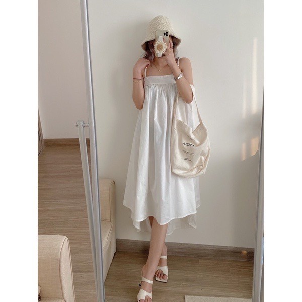 Đầm hai dây maxi dáng dài suông nhiều màu - color dress