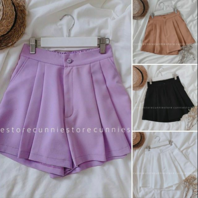Quần short nữ dáng váy quần sooc nữ lưng chun ống rộng