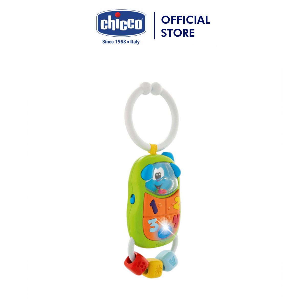 Đồ chơi điện thoại phát nhạc có móc treo Chicco
