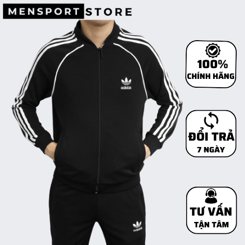 Bộ thể thao nam thu đông 3 sọc Bộ quần áo nỉ ADIDAS nam nữ chất liệu poly 2da thể thao logo thêu
