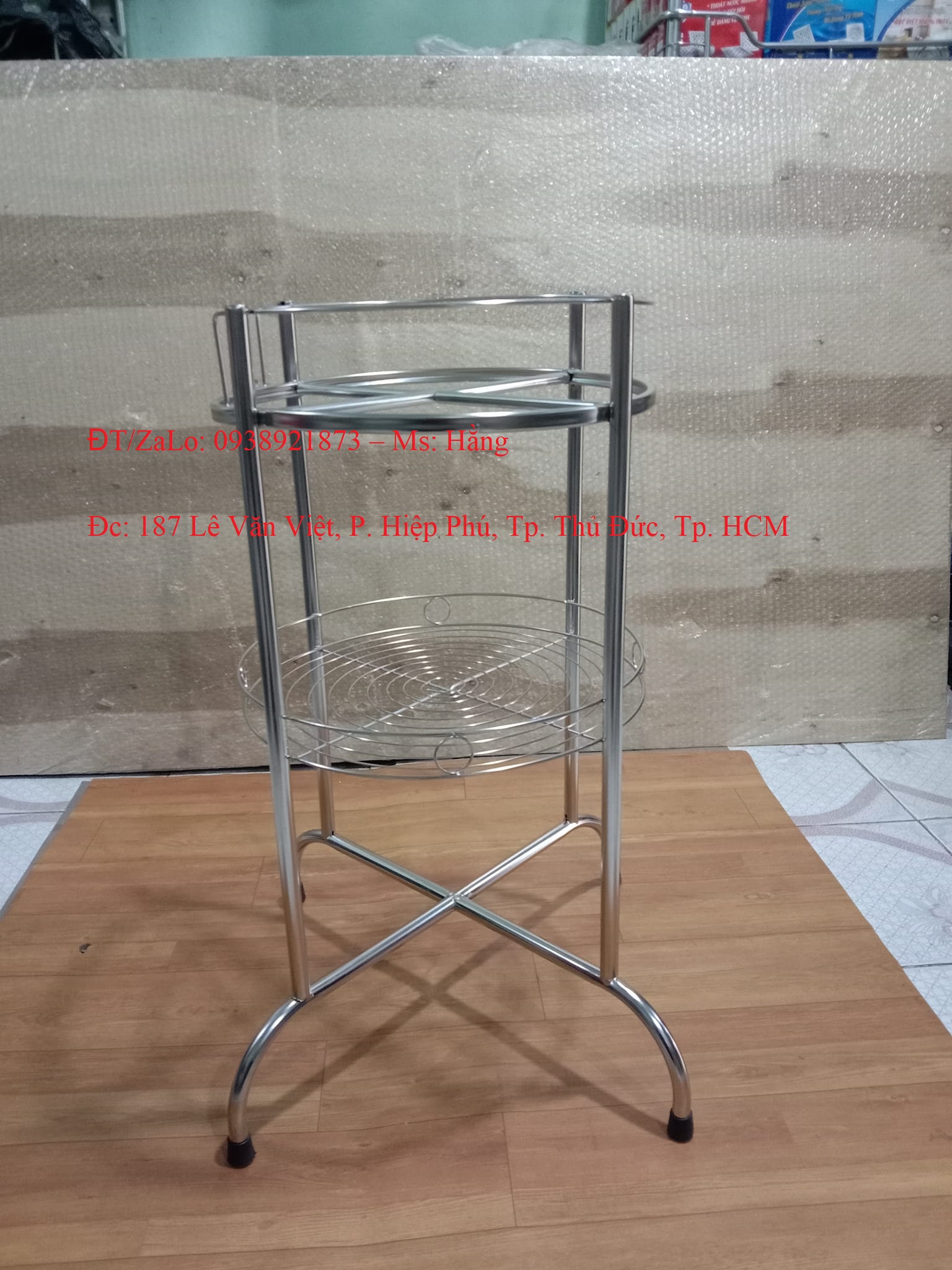 - chân bình lọc - giá đỡ chân bình - kệ để bình nước uống inox cao cấp đường kính lọt lòng 36 cm - mã: cb37162 -