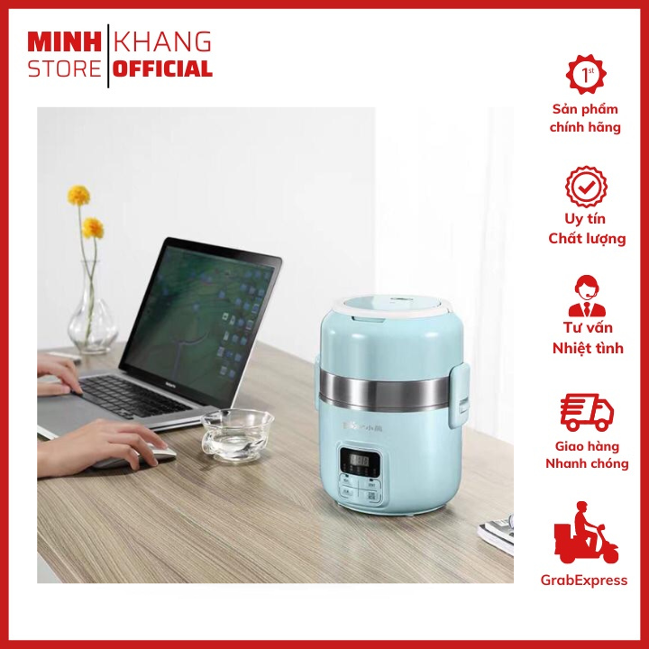 Hộp Cơm Cắm Điện BEAR DFH -B20J1, Nấu Chín, Giữ Nhiệt, Hâm Nóng, Dùng Cho Văn Phòng, INOX Cao Cấp 304, Cặp Lồng Điện