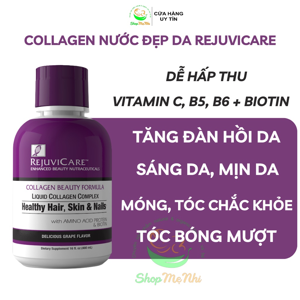 Collagen tươi dạng nước đẹp da, móng, tóc RejuviCare Collagen Beauty Formula Liquid 480ml.