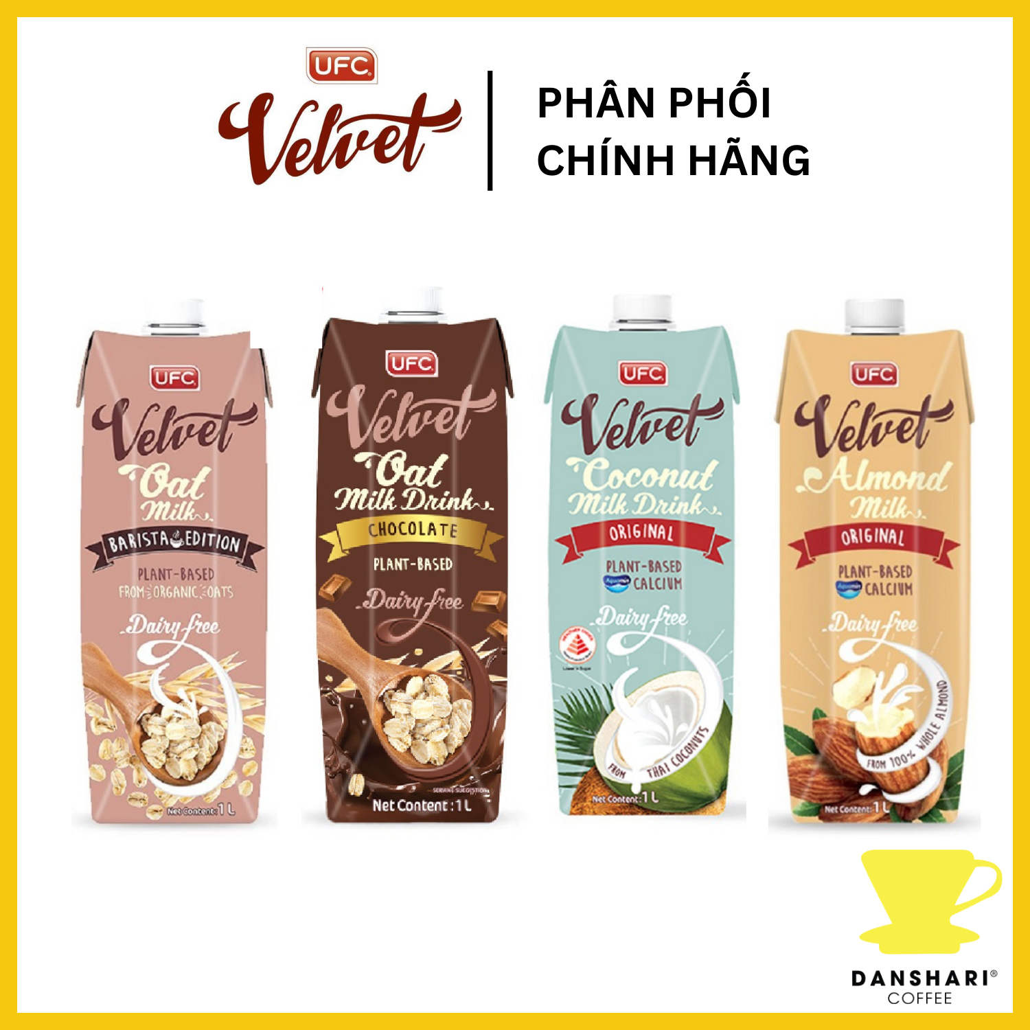 Sữa yến mạch, hạnh nhân, dừa, chocolate ufc velvet