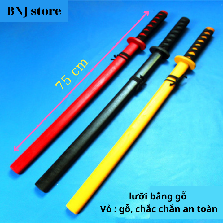 Mô hình kiếm gỗ , kiếm nhật katana bằng gỗ dài 75cm