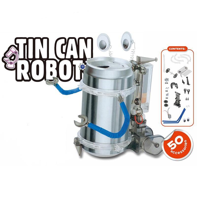 Bộ đồ chơi khoa học tự chế tạo robot tái chế Tin Can Robot – Explore&Find