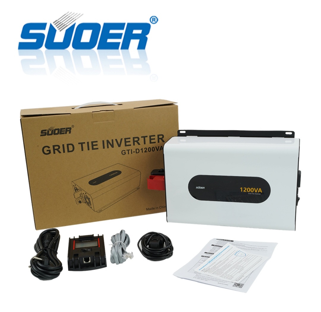 Biến tần hòa lưới bám tải suoer 1200w 30v-45v có đồng hồ hiển thị - gti-d1200va