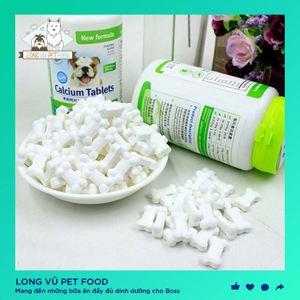 1 viên Canxi sữa dê thơm miệng , sach răng - Long Vũ Pet Food