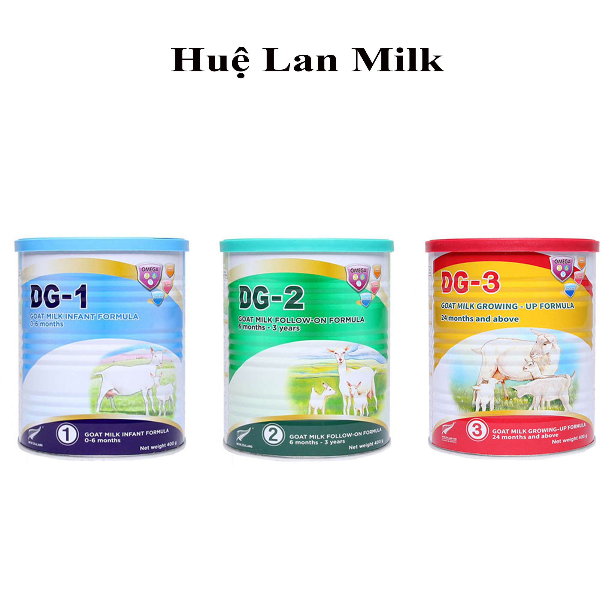 Sữa Bột DG Goat Milk Follow - On Formula Số 1/2/3 Hộp 400/800g - Huệ Lan Milk