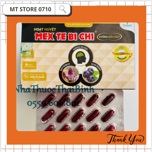 Hoạt Huyết Mex Tê Bì Chi - Hỗ trợ hoạt huyết dưỡng não - Hộp 60v