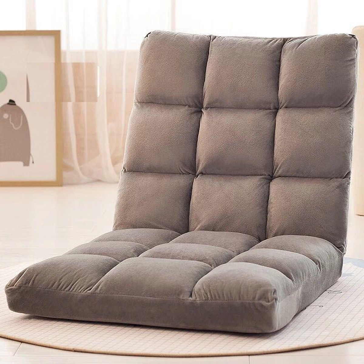 Ghế lười tựa lưng forbic kiểu nhật bản, ngồi bệt tựa lưng điều chỉnh 5 cấp độ phù hợp với mọi lứa tuổi