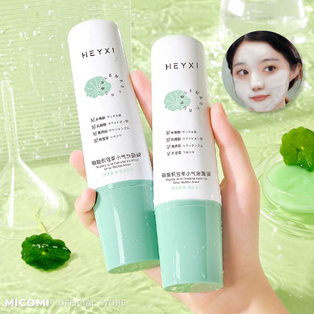 Mặt Nạ Sủi Bọt Thải Độc Giảm Mụn Chiết Suất Rau Má Dưỡng Trắng Da Thu Nhỏ Lỗ Chân Lông Cấp Ẩm Dịu Da Bubble Mask Đắp Mặt MICOMI Cosmetics