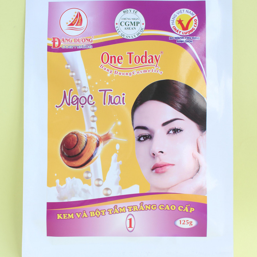 Kem và Bột tắm trắng Ngọc Trai One Today 125g