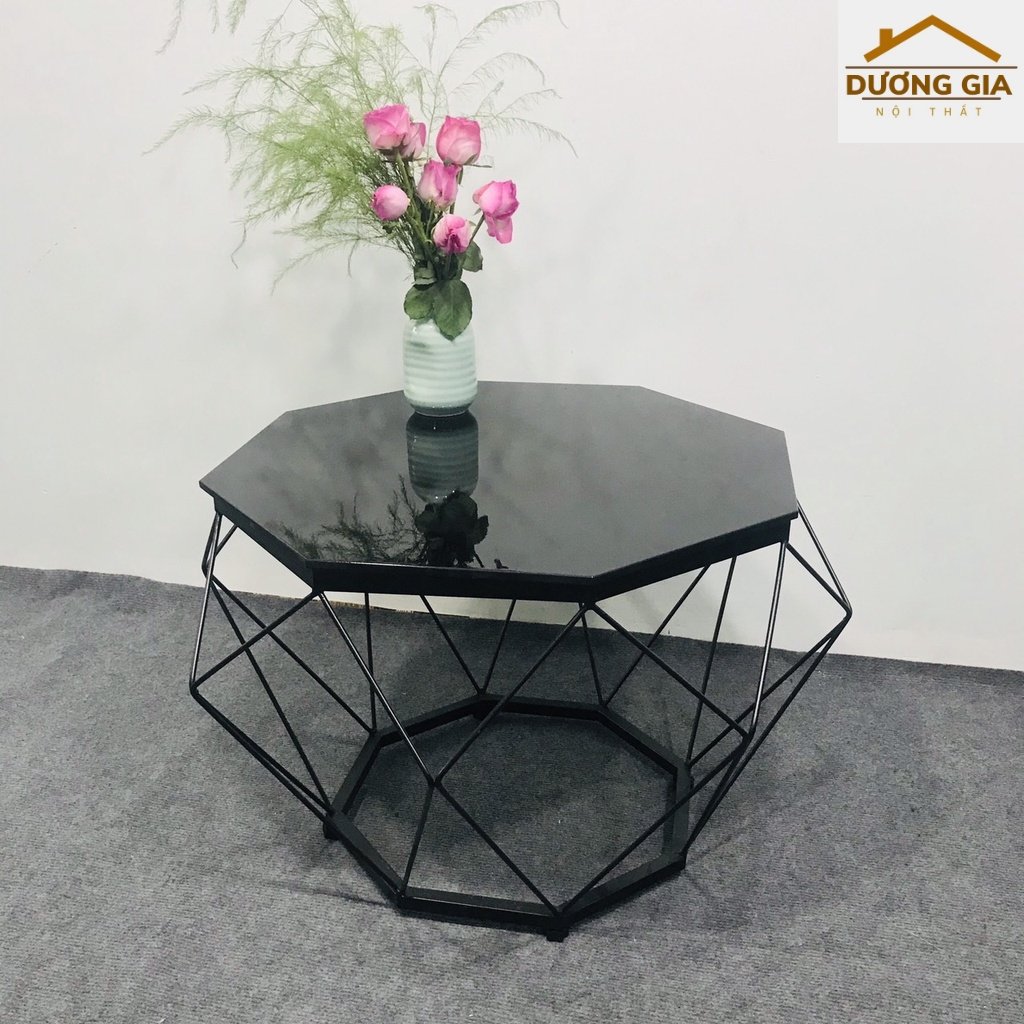 Bàn trà, bàn sofa khung sắt mặt kính sang trọng