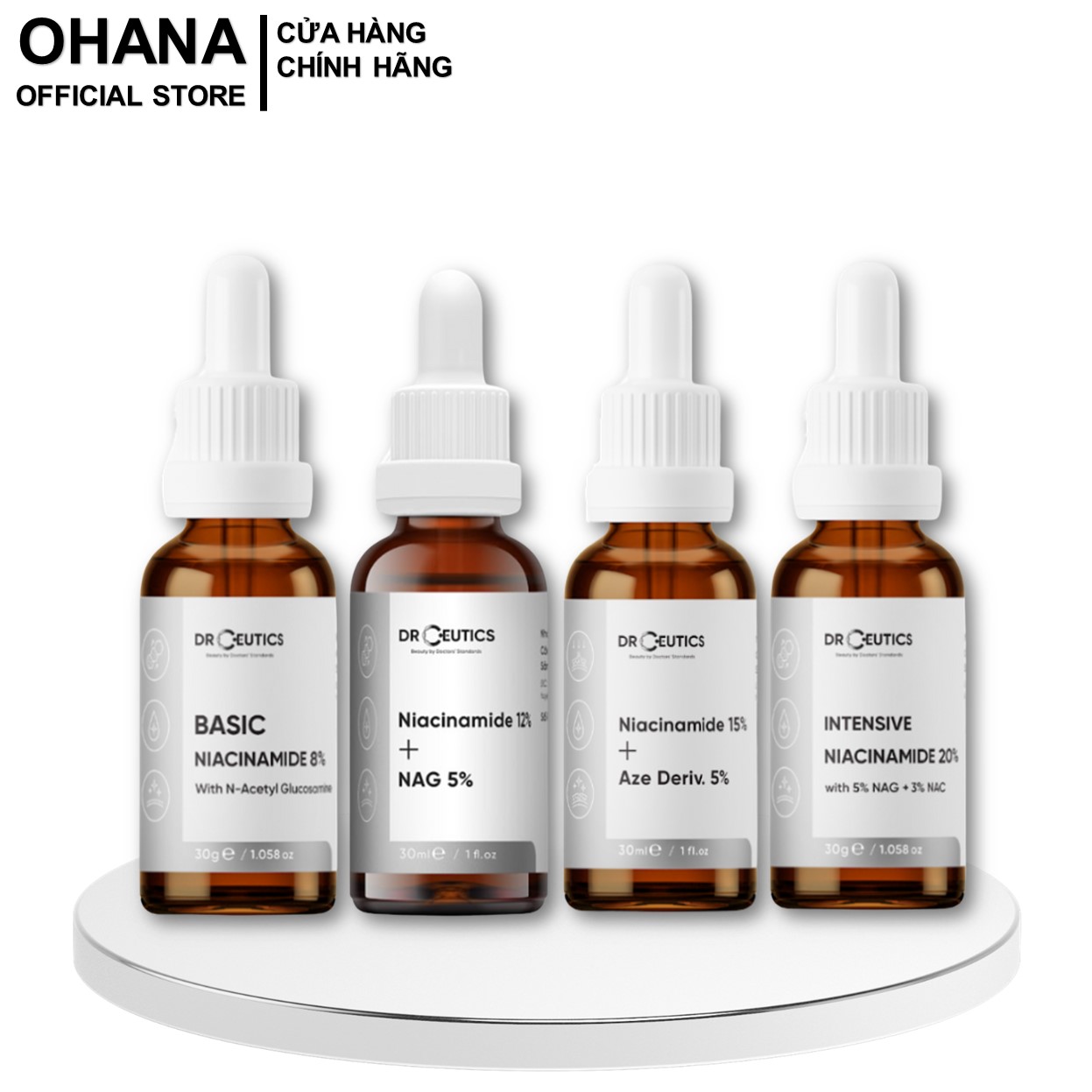Tinh chất b3 niacinamide drceutics cho da dầu mụn, mờ thâm, sáng da, kiềm dầu 30g