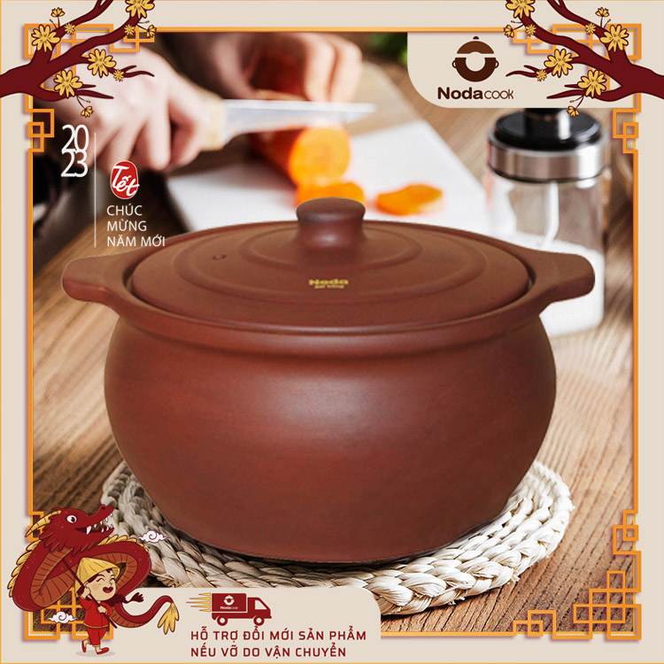 Niêu đất kho cá 2 lít NodaCook tính năng chịu nhiệt