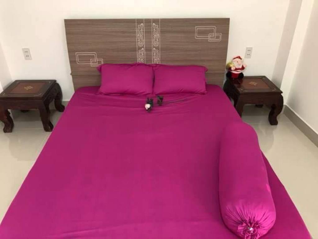 Bộ drap thun hàn màu hồng mười giờ