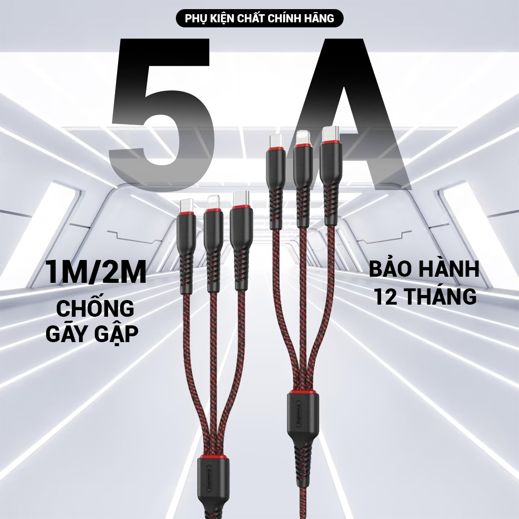 Cáp sạc 6 đầu remax rc-153, cáp sạc 6in1 hàng chính hãng cao cấp bh 12 tháng.