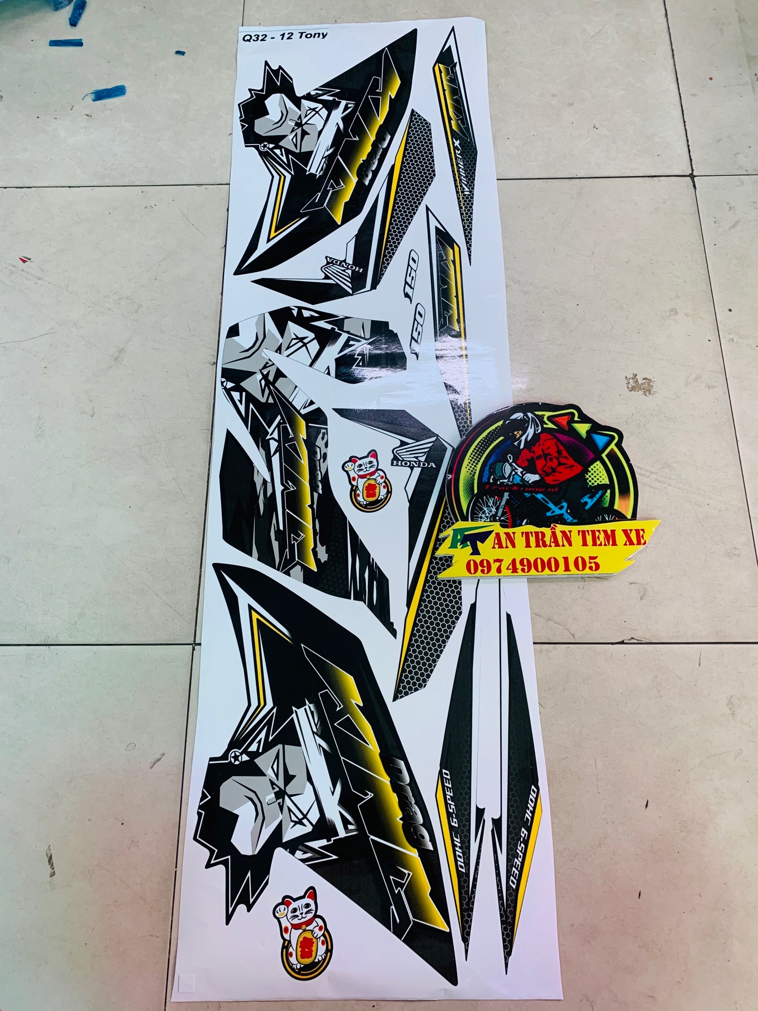 [HCM]Tem rời winner X king drag bản ba lớp bóng hoặc nhám cao cấp