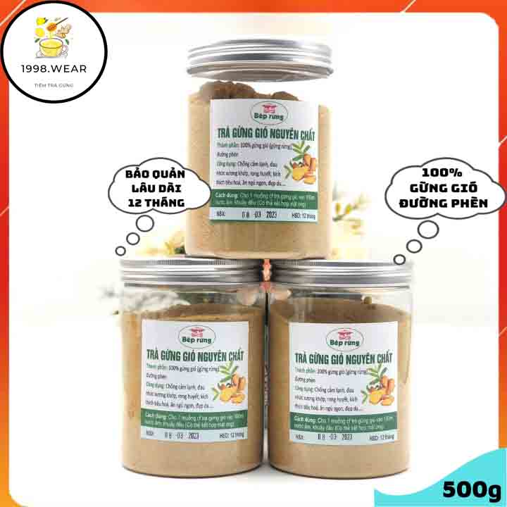 Combo 2 hũ 500g trà gừng gió Tây Nguyên Tiệm trà 1998.Wear