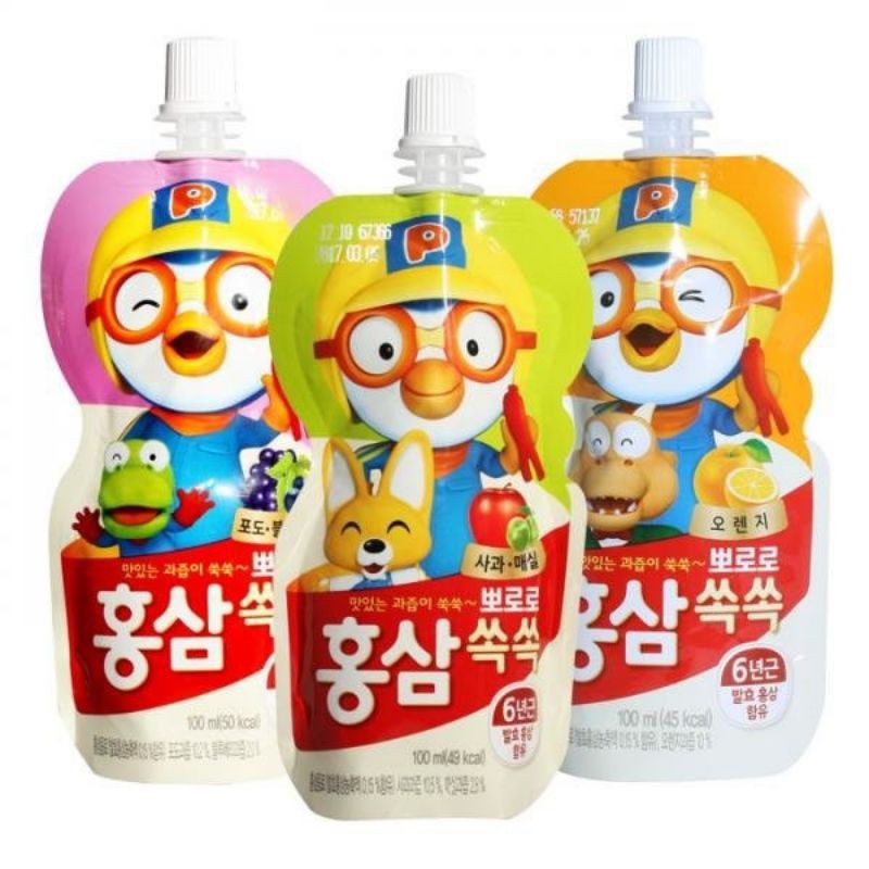 Nước trái cây Pororo cho bé Hàn Quốc