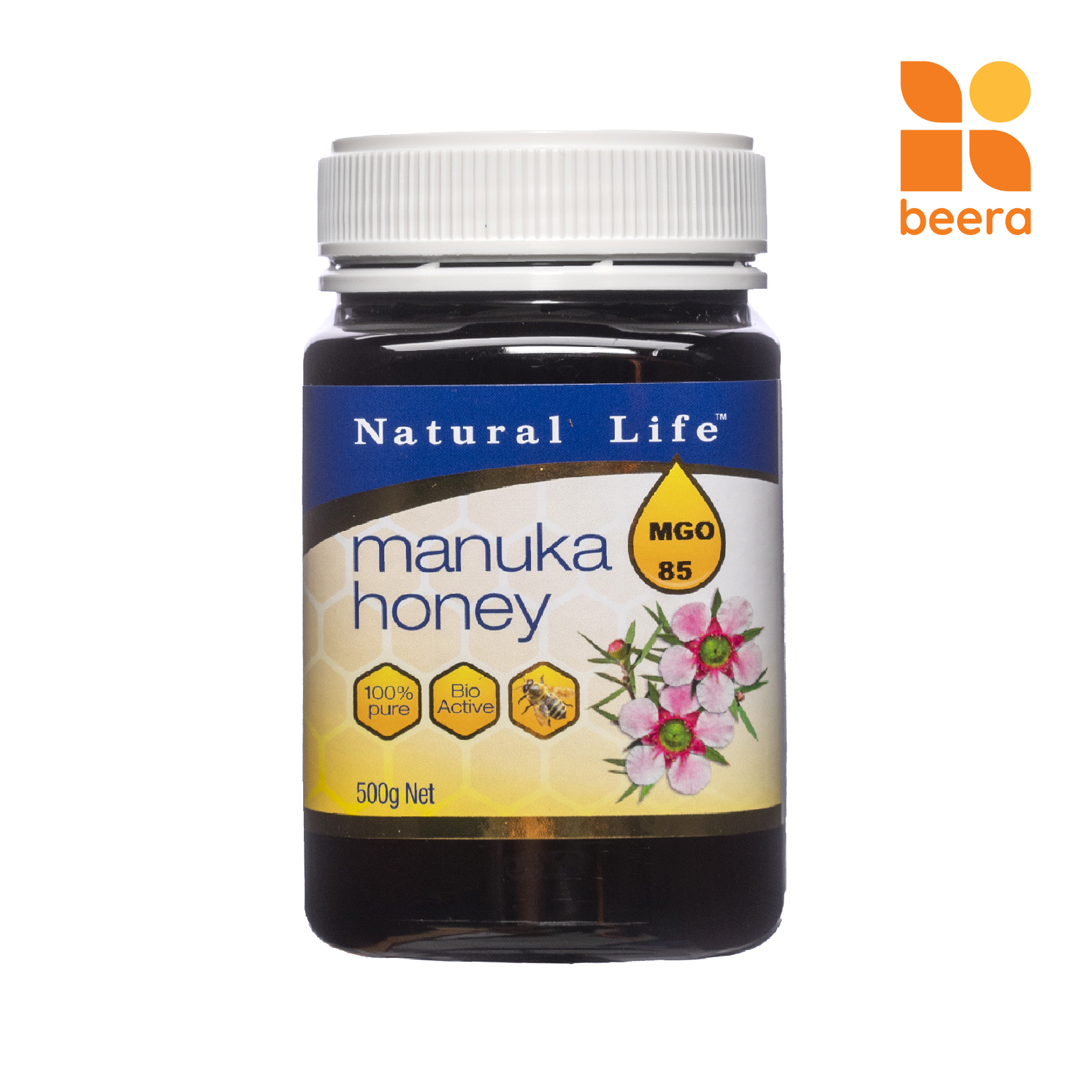 [HCM]Mật Ong Manuka MGO 85/5+ Natural Life Beera giảm viêm loét dạ dày hạn chế sâu răng (500g) Date 08/2023