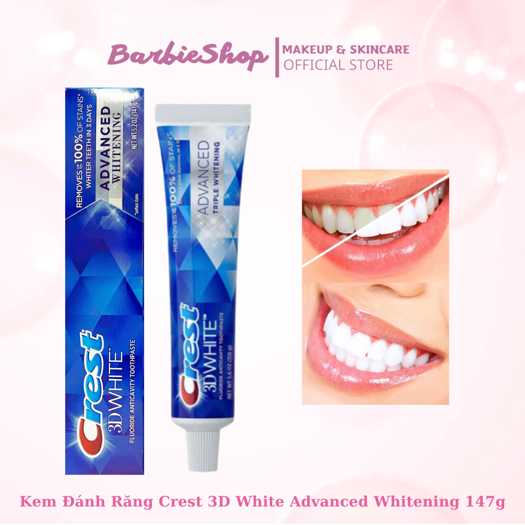 Kem Đánh Răng 3D Crest White Advanced Whitening