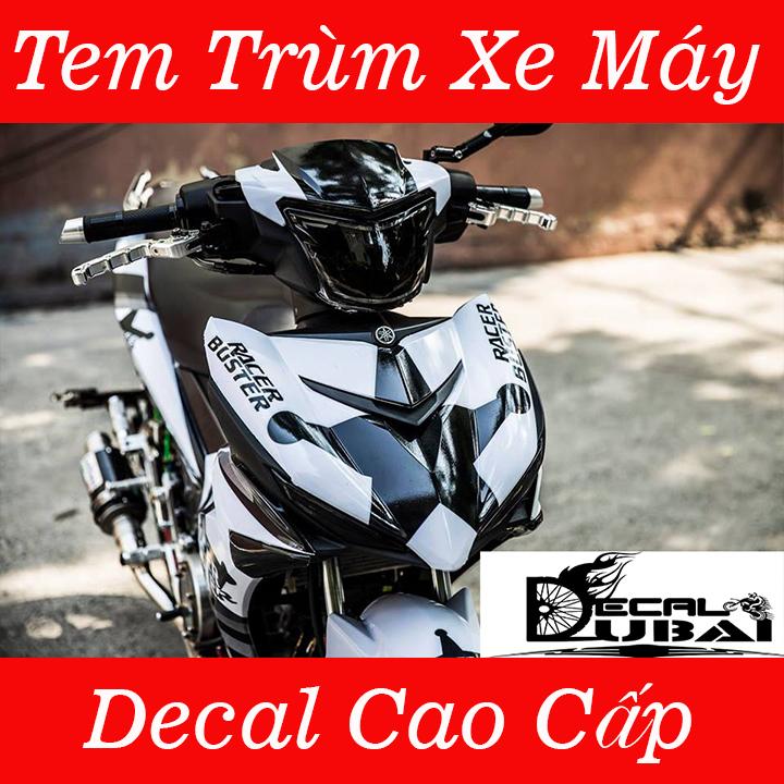 Tem Trùm Exciter 150 Trắng Đen Ngôi Sao