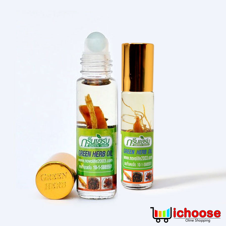 Dầu gió Thái Lan Green Herb Oil 8ml chiết xuất nhân sâm