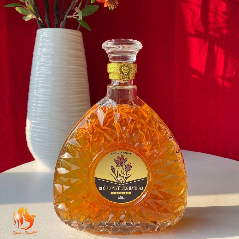 Hộp quà chai XO ngâm đông trùng hạ thảo 750ml