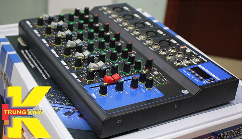 Mixer f7 usb phiên bản mới bluetooth karaoke gia đình ghi âm livestream...cực hay