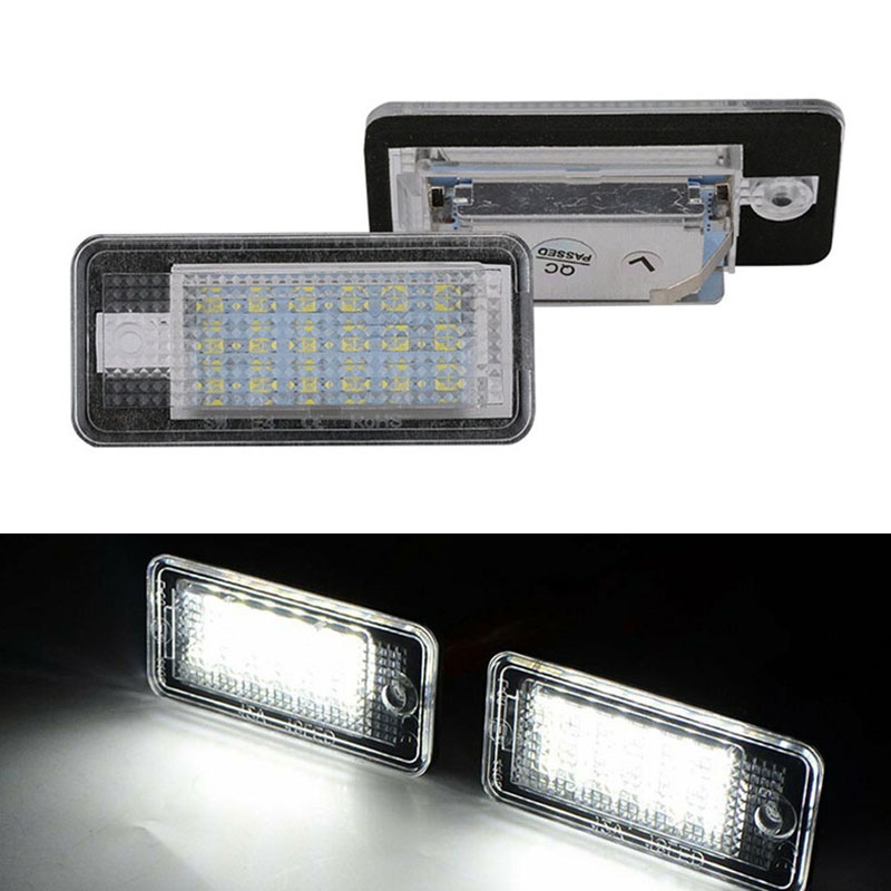 【YF】✈ↂ  1Pcs Car License Plate Lights Rear Number Lamp 6500K For A3/S3/A4/A6/B6/A8/S8/Q7/RS4/RS6