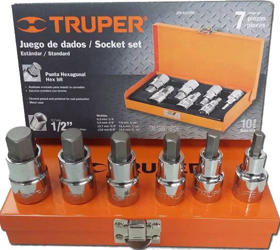 6-17mm bộ tuýp hệ mét 1/2 truper 13926