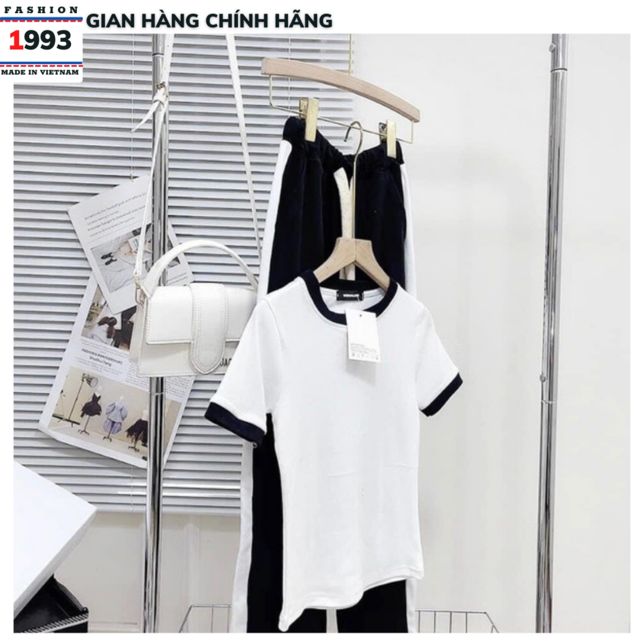 Sét bộ đồ nữ áo thun body bozip cao cấp và quần suông viền siêu đẹp hàng siêu hót