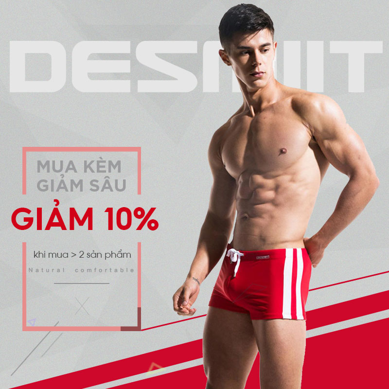 Quần Bơi Nam Chuyên Nghiệp Thời Trang Desmit S410 - Chống Nước Tuyệt Đối, Thoải Mái Thoáng Khí - Màu Sắc Đa Dạng Vô Cùng Dễ Dàng Lựa Chọn - Thiết Kế Dây Buộc Cá Tính Độc Đáo - Hàng Chính Hãng - Dongstore