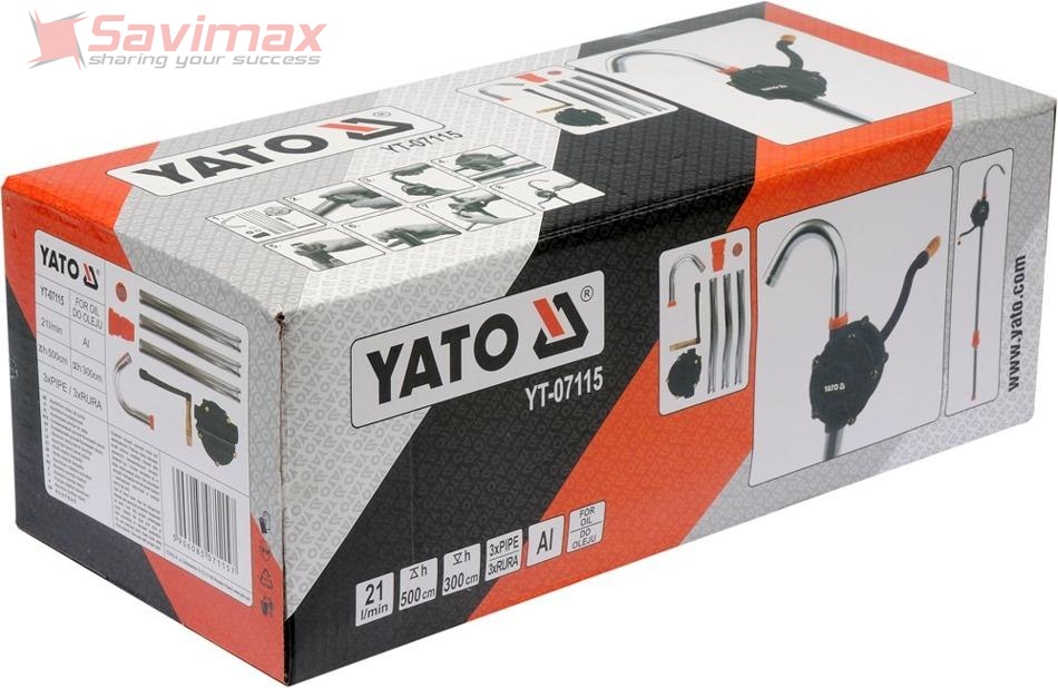 Máy bơm dầu quay tay cao cấp yato yt-07115