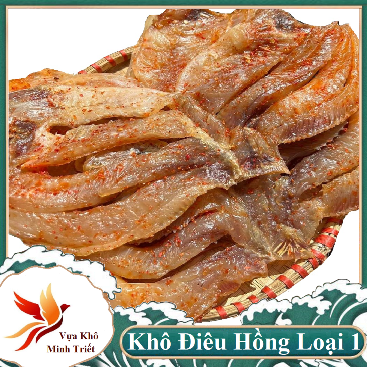 Khô cá điêu hồng lóc xương, khô mềm dẻo, đủ độ nắng 500gr