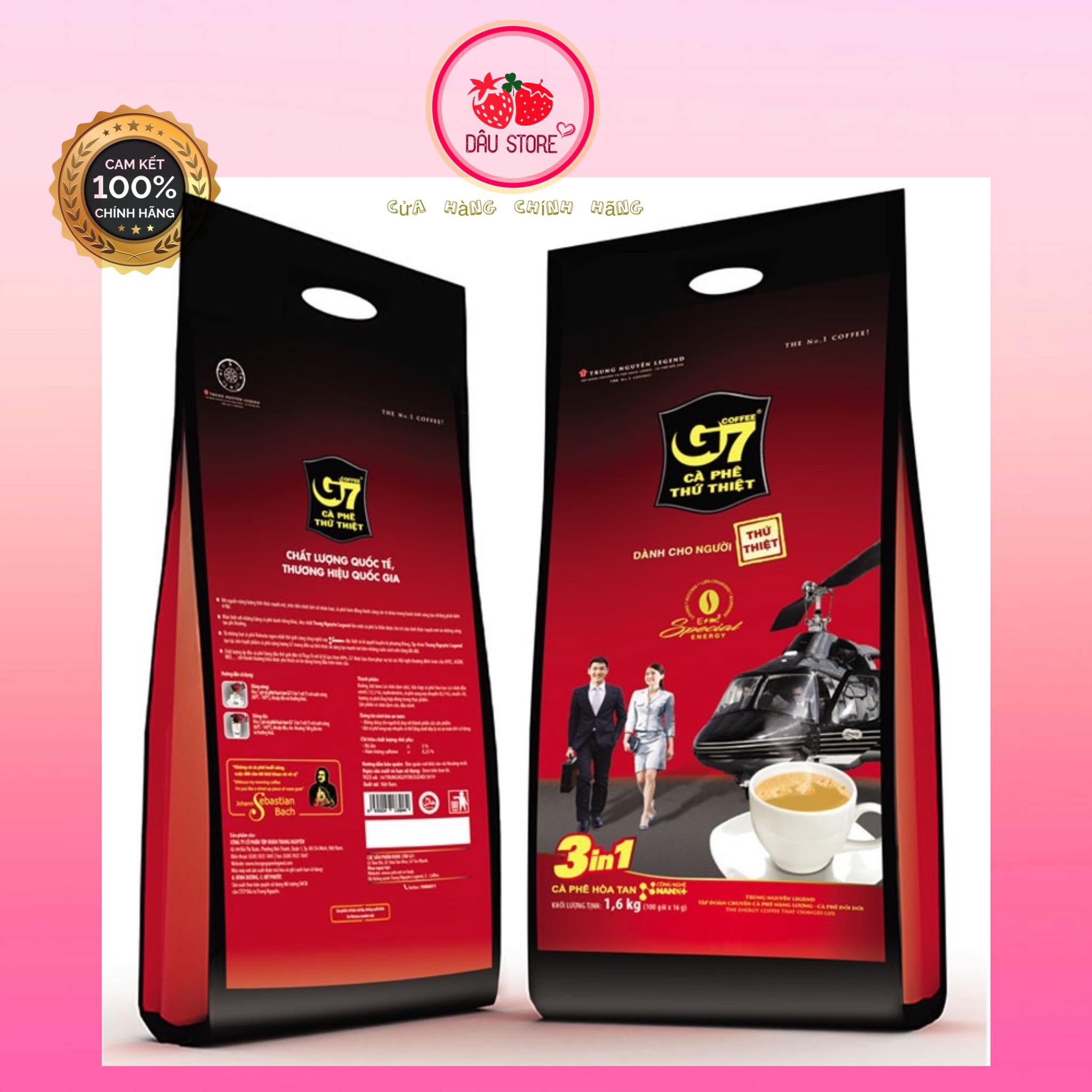Cà phê hòa tan g7 3in1 trung nguyên legend bịch 100 gói x 16gr - cửa tiệm mẹ dâu
