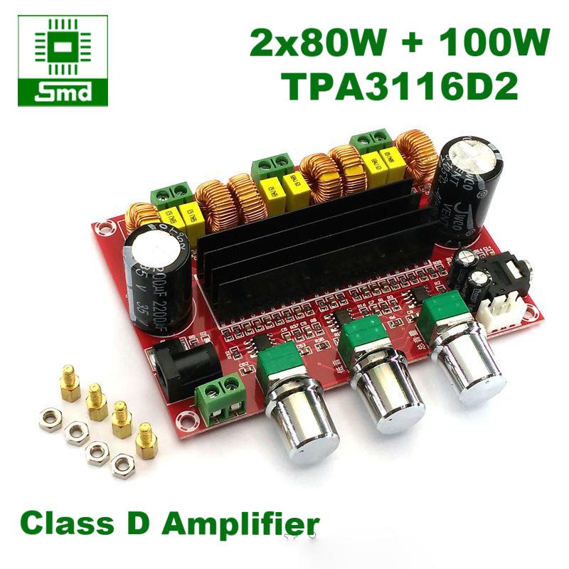 Mạch khuếch đại âm thanh classD 2.1 2x80W + 100W TPA3116D2