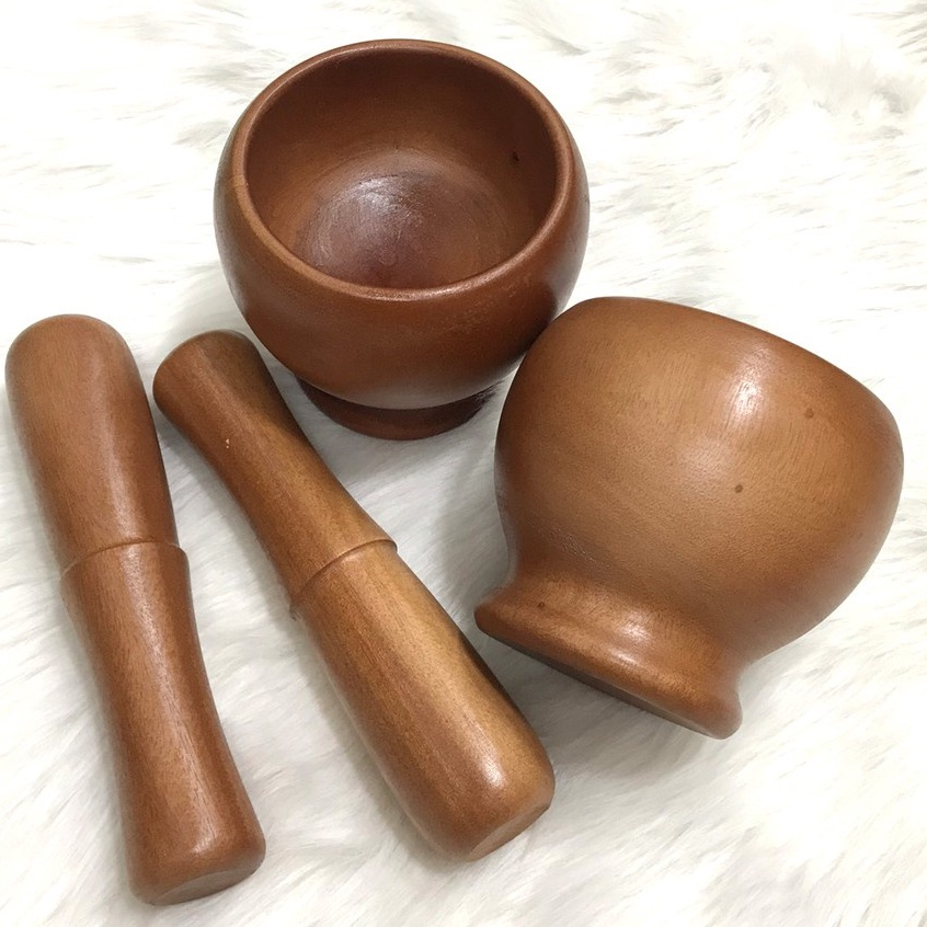 Bộ Chày Cối Lu Siêu Mịn, Độ hoàn thiện cao, Gỗ Thiên Nhiên An Toàn Cho Sức Khoẻ