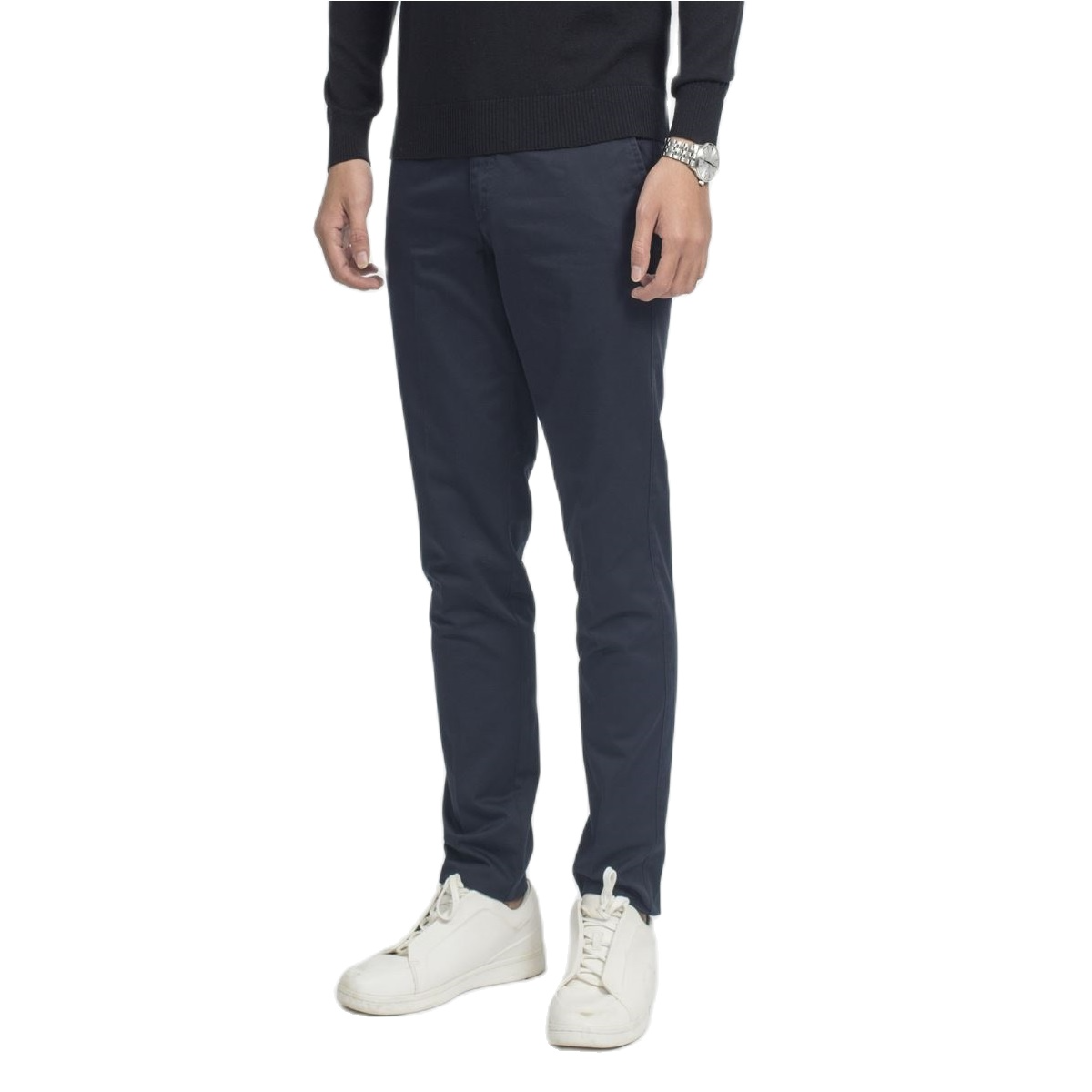 Quần Kaki Aristino AKKR0409 (AKKR04) dáng Slim fit màu Xanh tím than 49