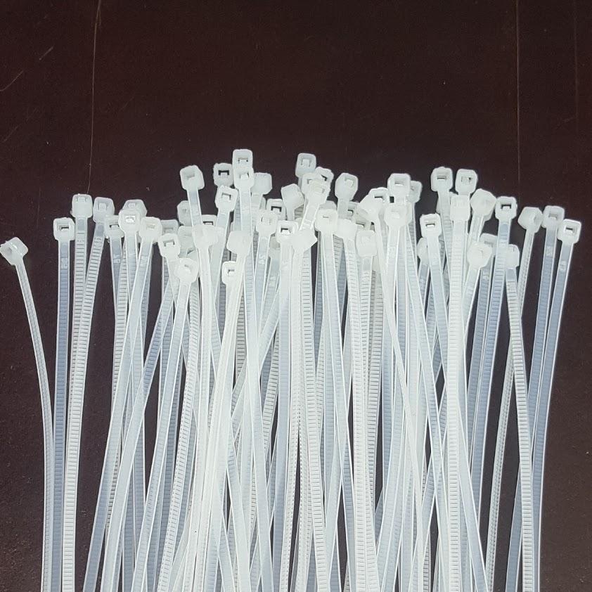 Bộ 100 sợi dây rút nhựa trắng 0.4x20cm